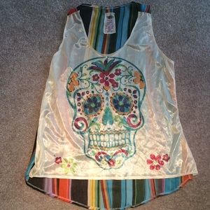 Dia De Los Muertos authentic Mexican tank top